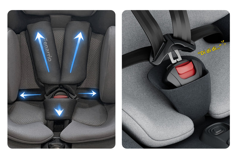 5-Punkt-Gurt mit Smart Buckle Monitoring