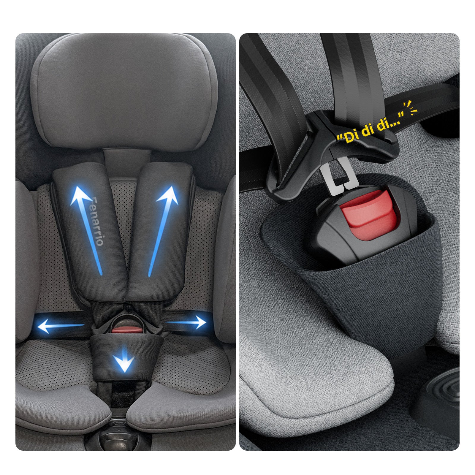 Fenarrio AS5 Kindersitz mit Kühlung & Sprachassistent | i-Size ECE R129, 40–150 cm